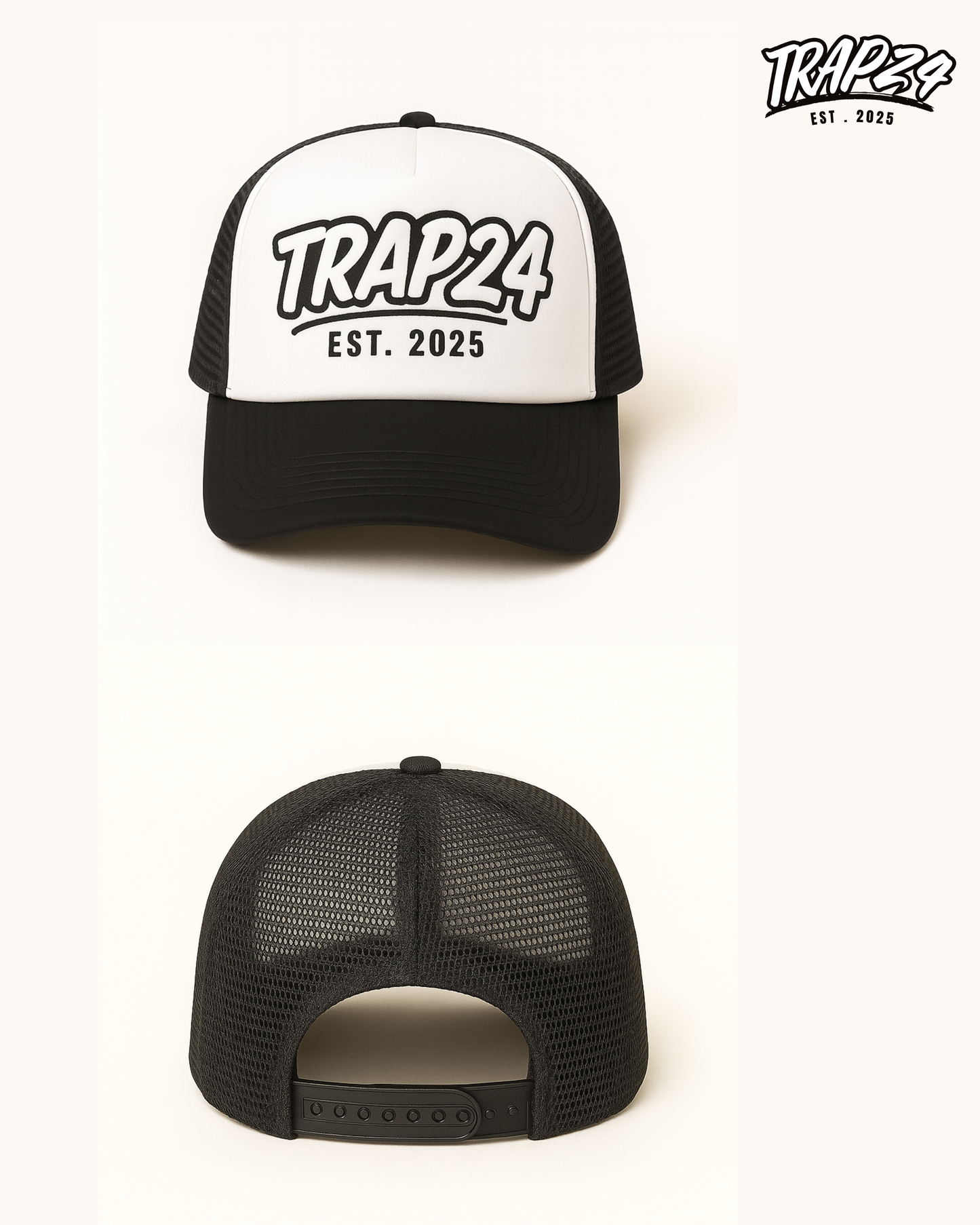 TRAP 24 staple trucker hat (STEP 1)
