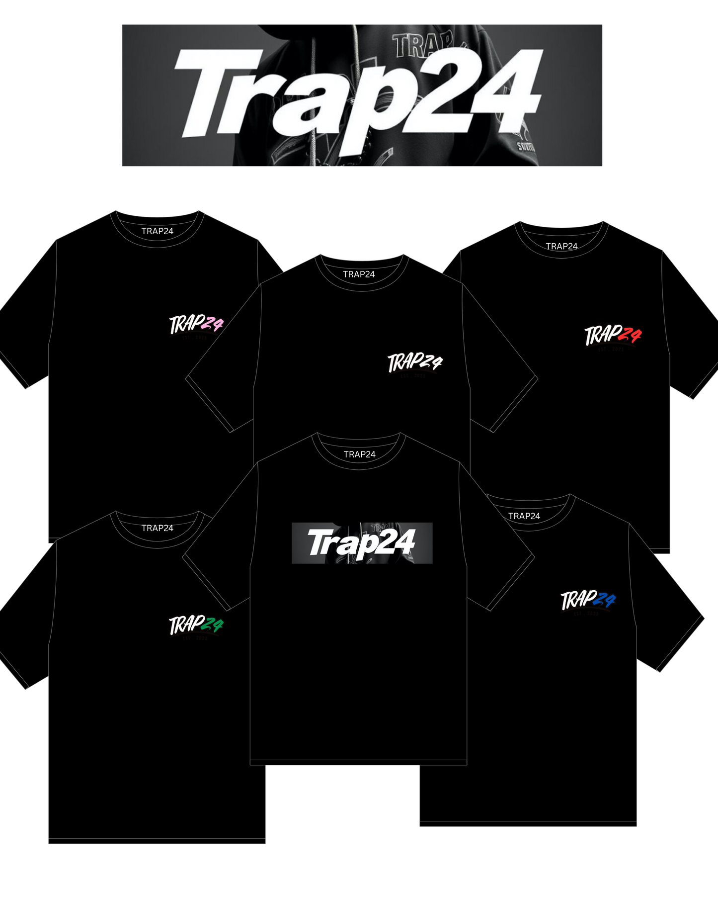 TRAP 24 BLACK SUMMER T- SHIRT