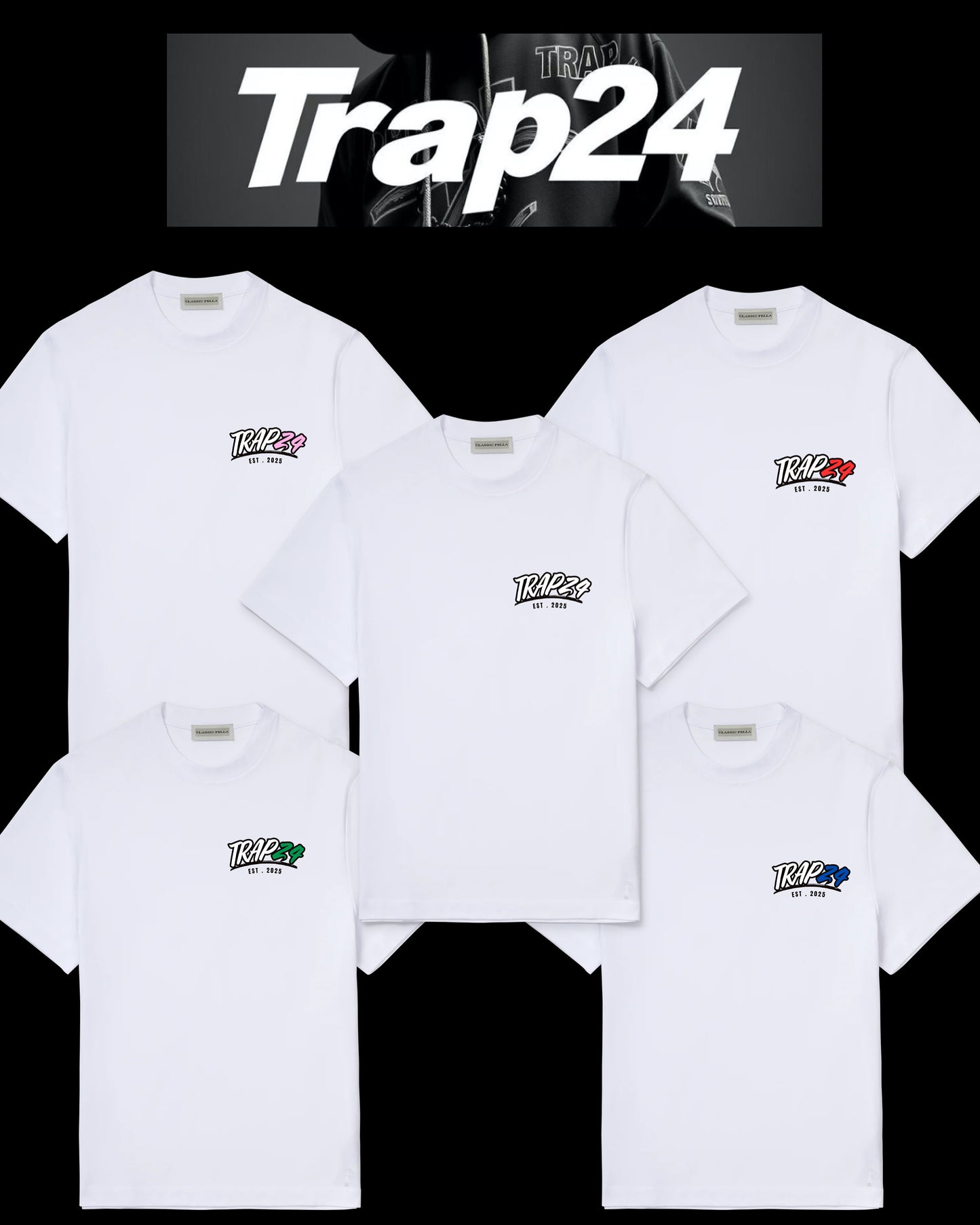 TRAP 24 WHITE SUMMER T-SHIRT
