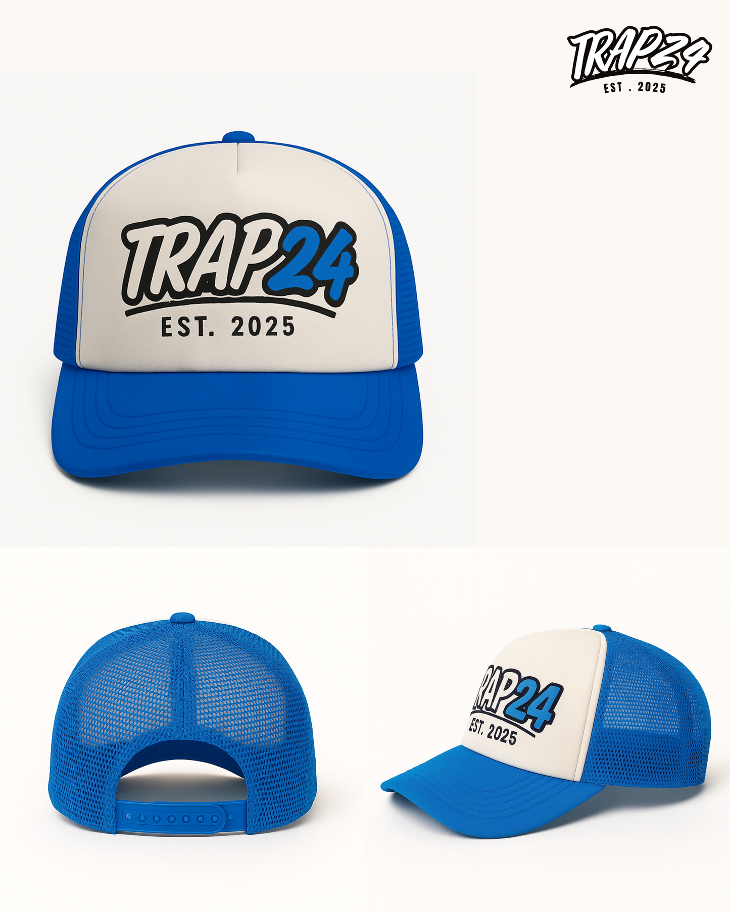 TRAP 24 staple trucker hat (STEP 1)