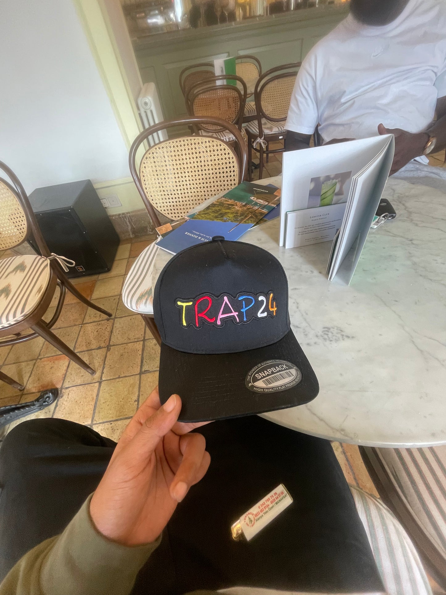 Trap24 Embroidered Fitted cap step 2 COLLECTION (black)