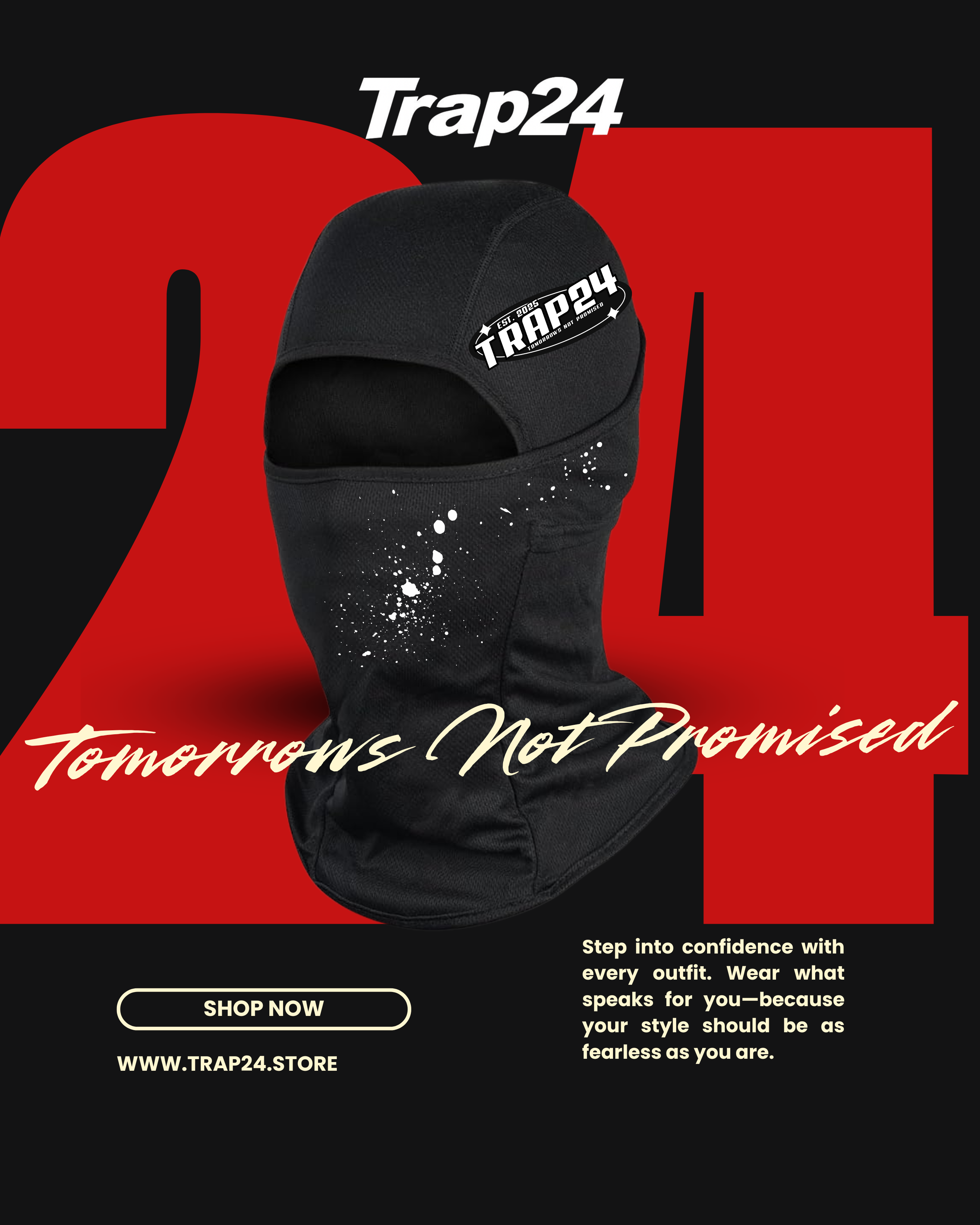 Trap24 Paint Splash Balaclava Mask (step2)