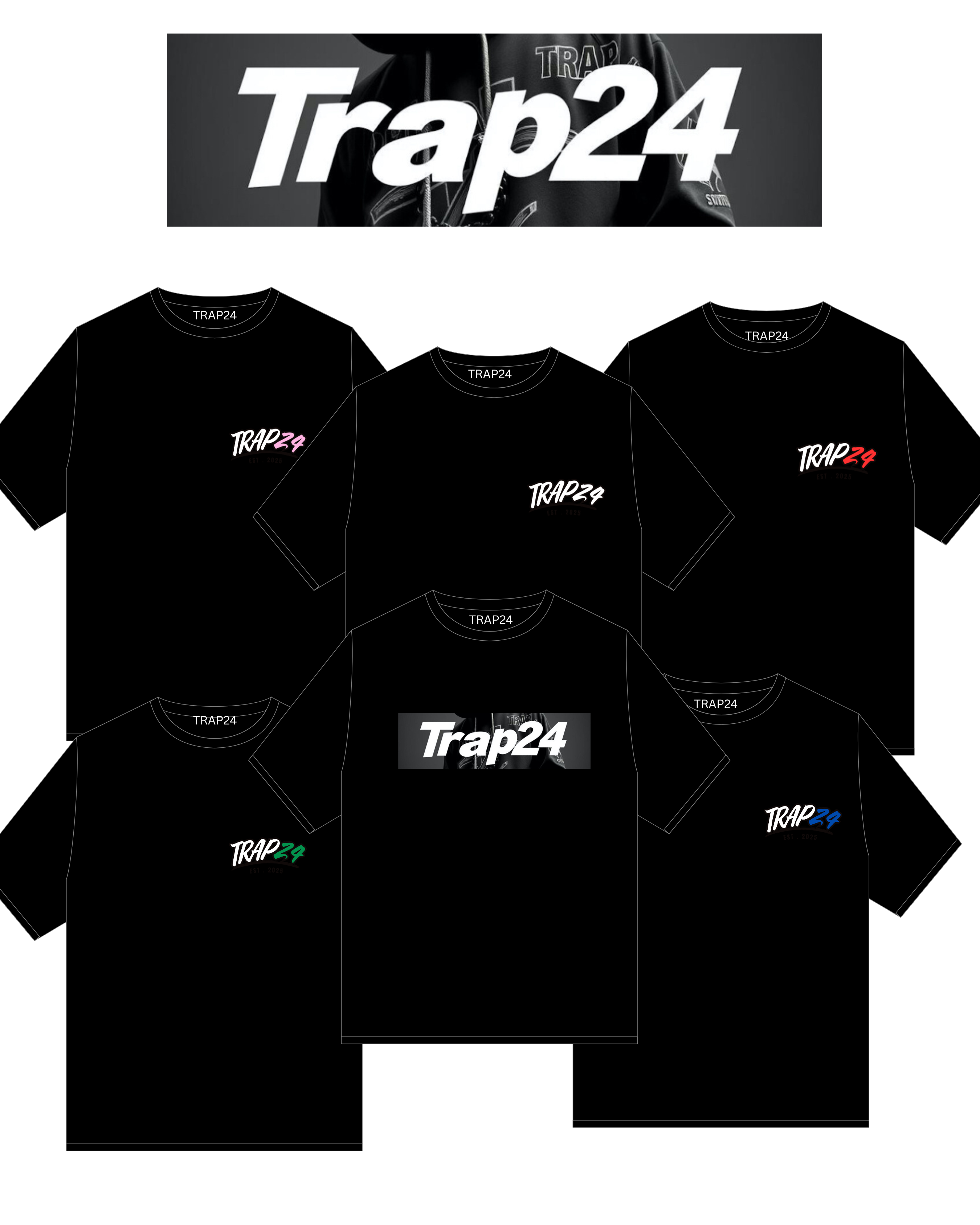 TRAP 24 BLACK SUMMER T- SHIRT