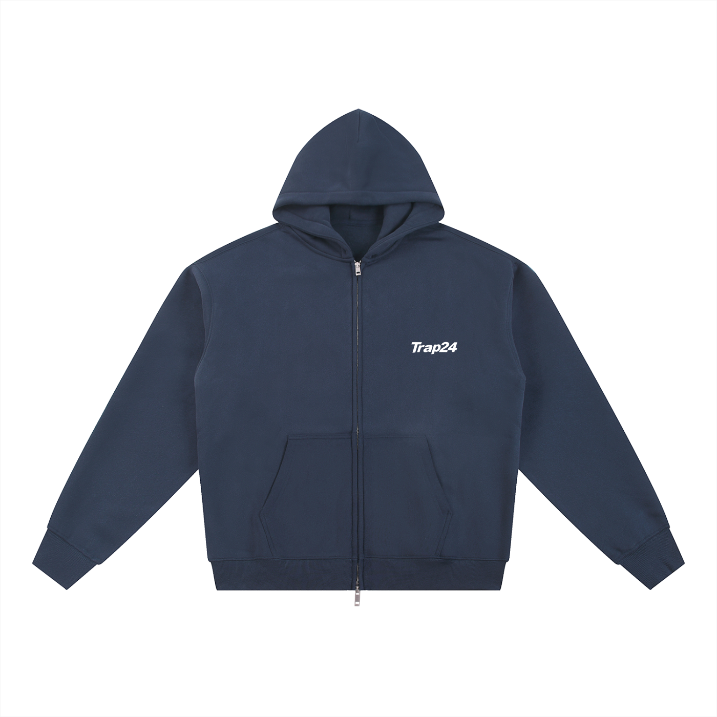 TRAP24 Essential Fleece Zip-Through Hoodie