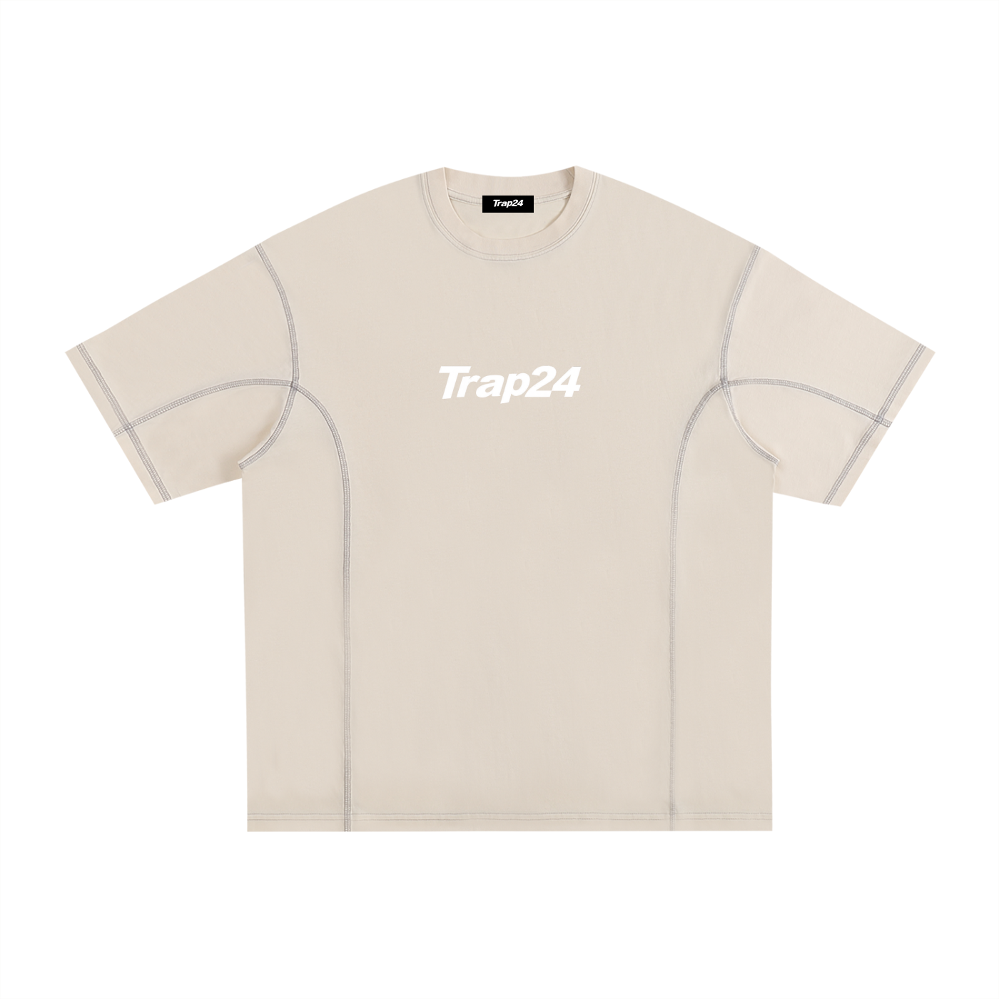 TRAP 24  Contrast-Stitched Cotton T-Shirt