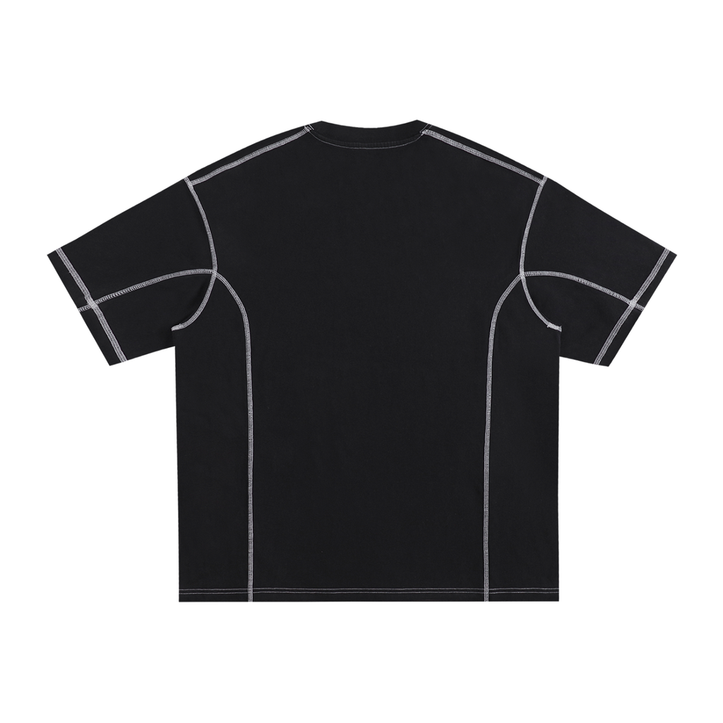 TRAP 24  Contrast-Stitched Cotton T-Shirt