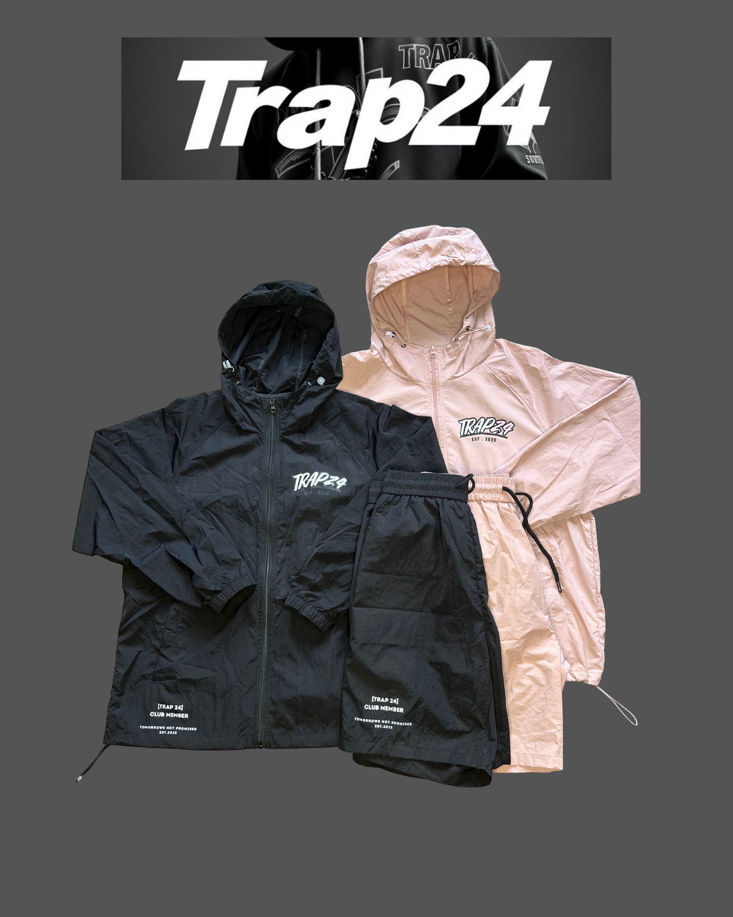 Trap 24 windbreaker summer set jacket & shorts set