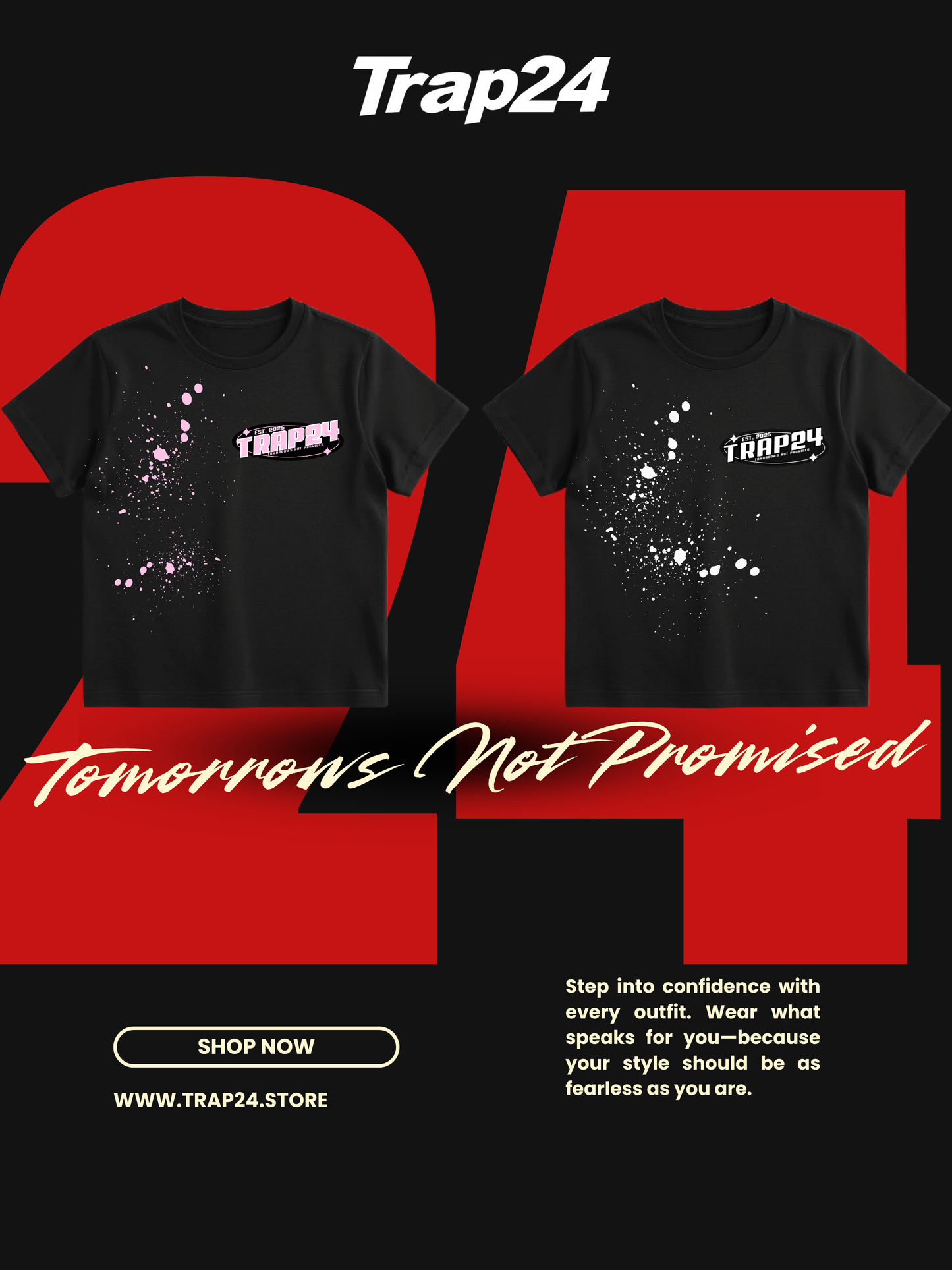 Trap 24 paint splash (step 2 ) T shirt