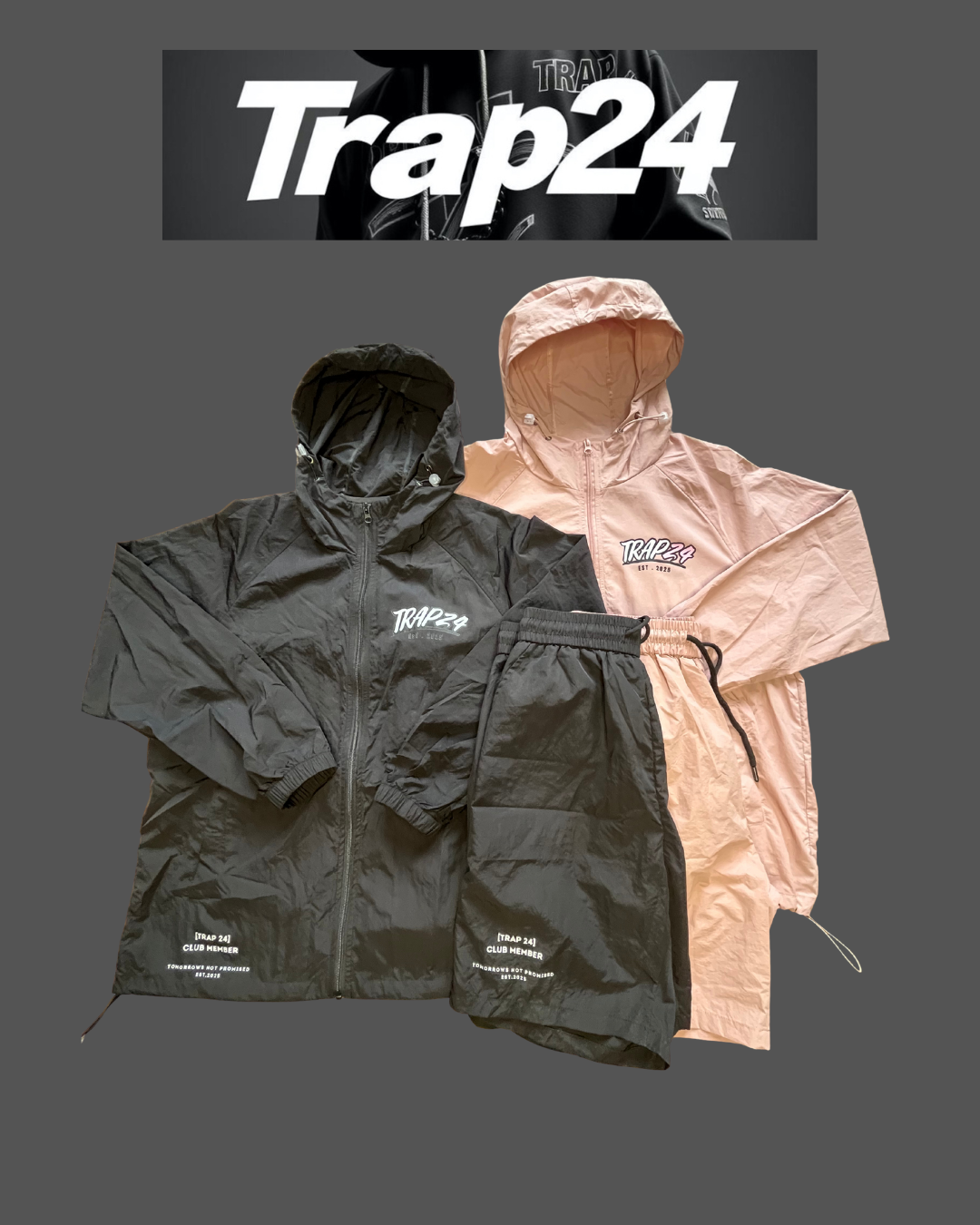 Trap 24 windbreaker summer set jacket & shorts set