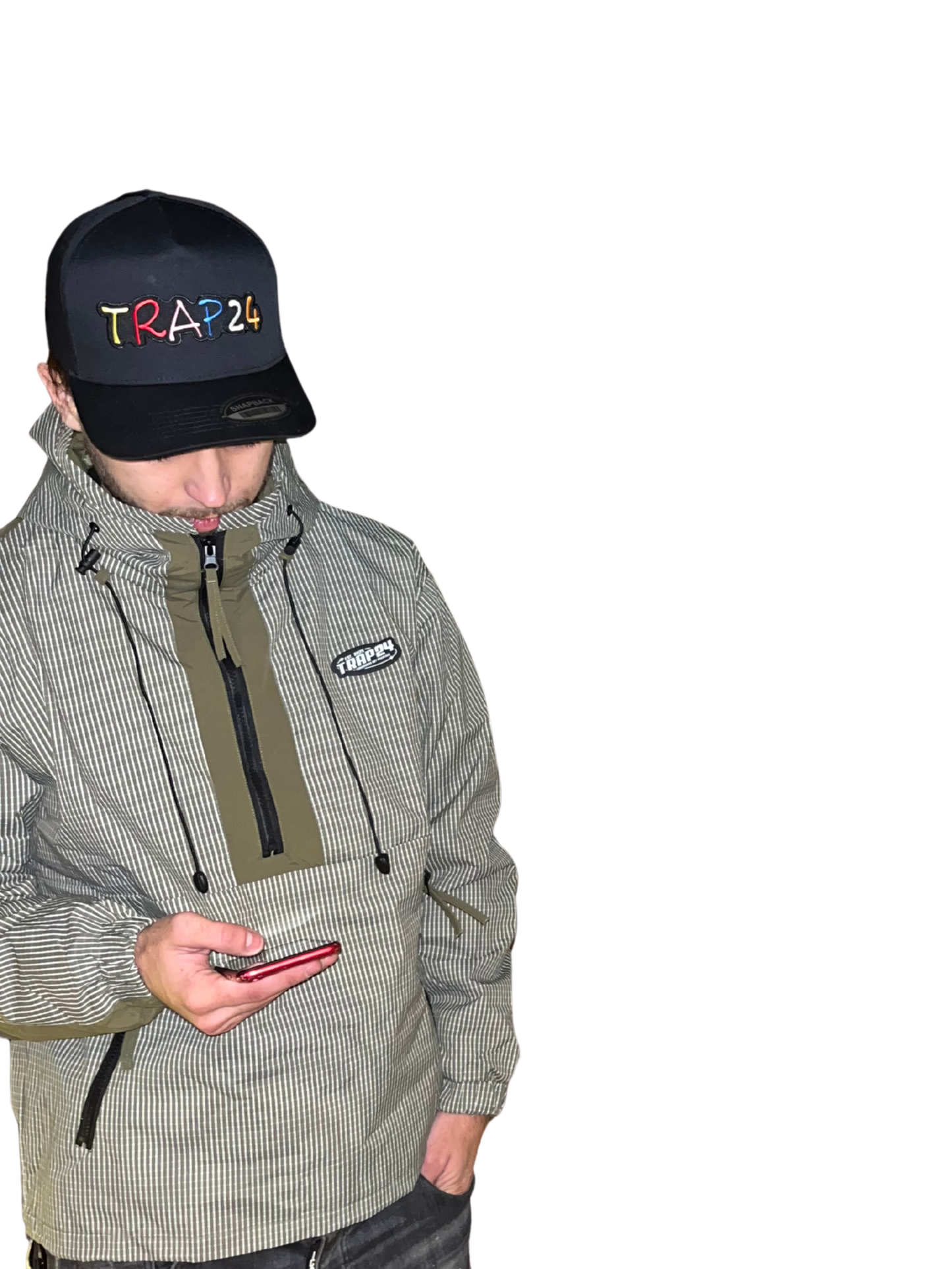 Trap24 Embroidered Fitted cap step 2 COLLECTION (black)
