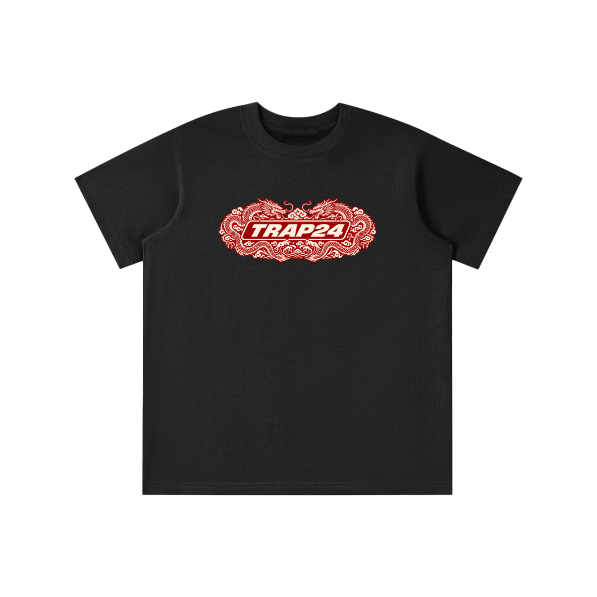YOUTH Trap24 Graphic T-Shirt - Red Dragon Front And Back Print