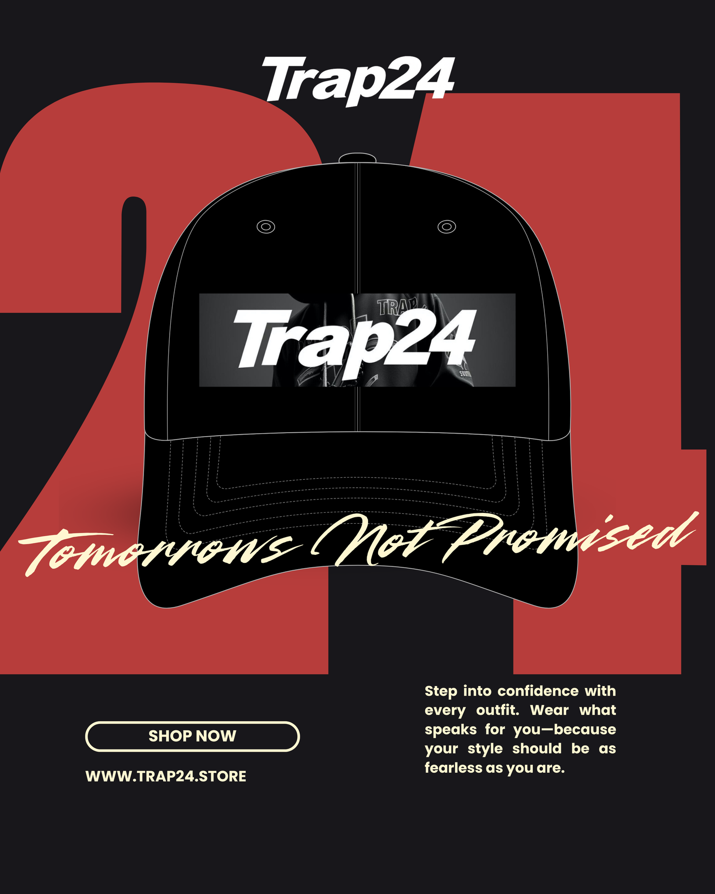Trap24 Fitted Cap – Step 2 Collection (Black)