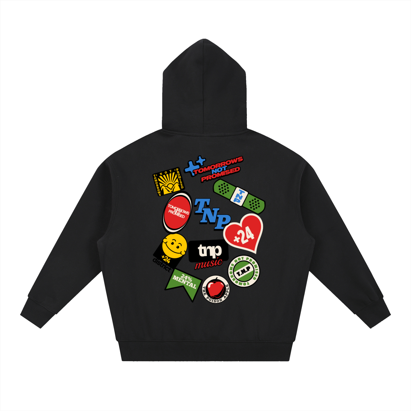 BAG PATCH Oversized Boxy Fit Fleece Hoodie