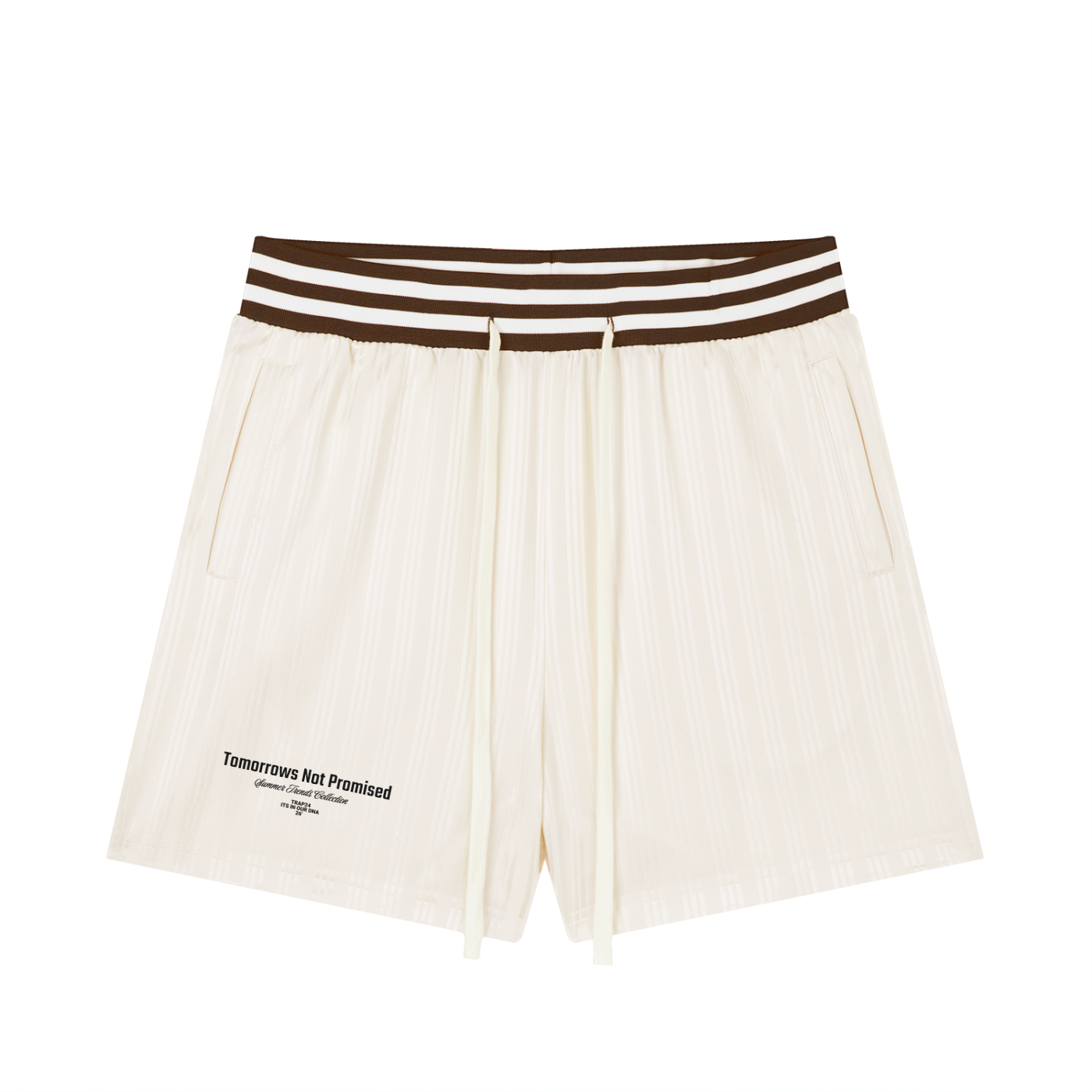 TRAP24 Unisex Striped Drawstring Shorts