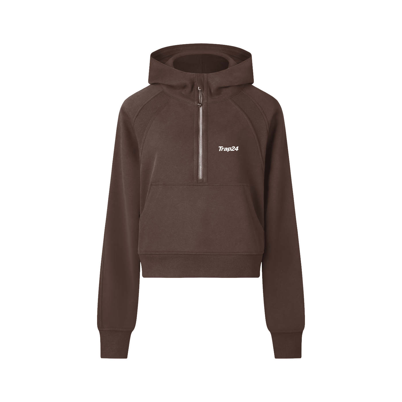 TRAP 24 ACTIVE FIT Cropped Half-Zip Hoodie