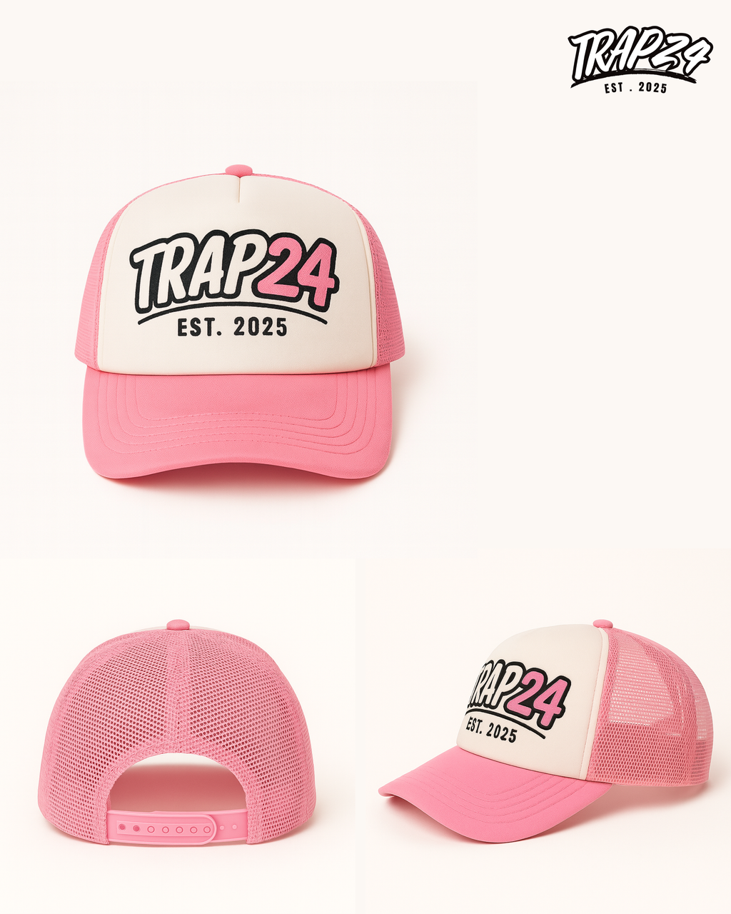 TRAP 24 staple trucker hat (STEP 1)