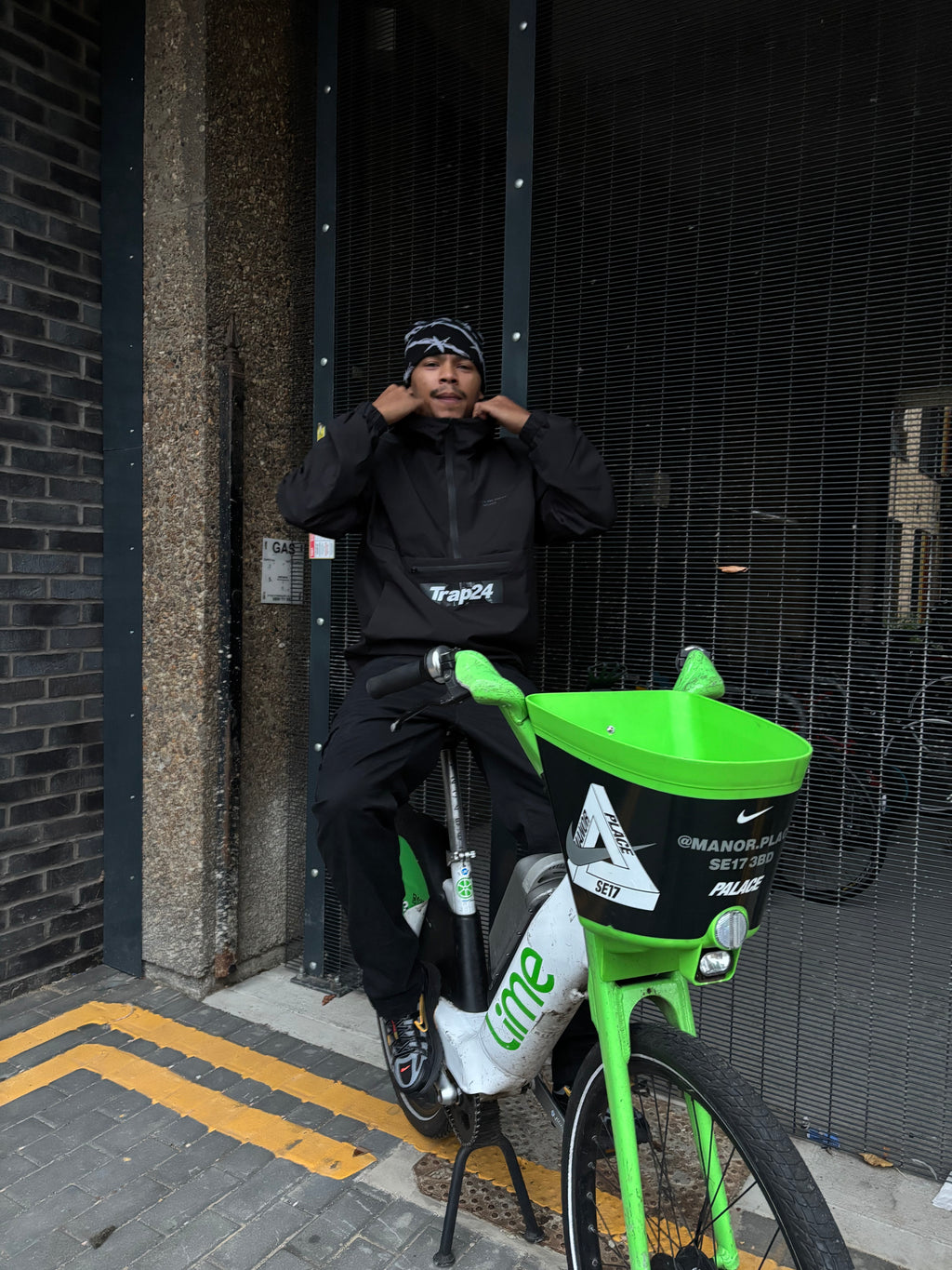 Trap24 Windbreaker Jacket – Step 2 Collection (Black)