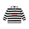 rugby graphic Color Block Stripe Polo Shirt