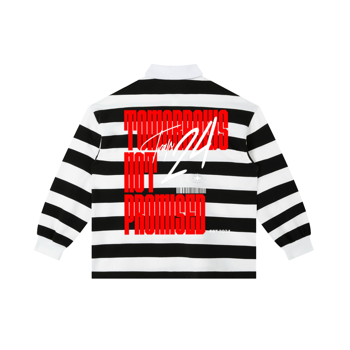 rugby graphic Color Block Stripe Polo Shirt