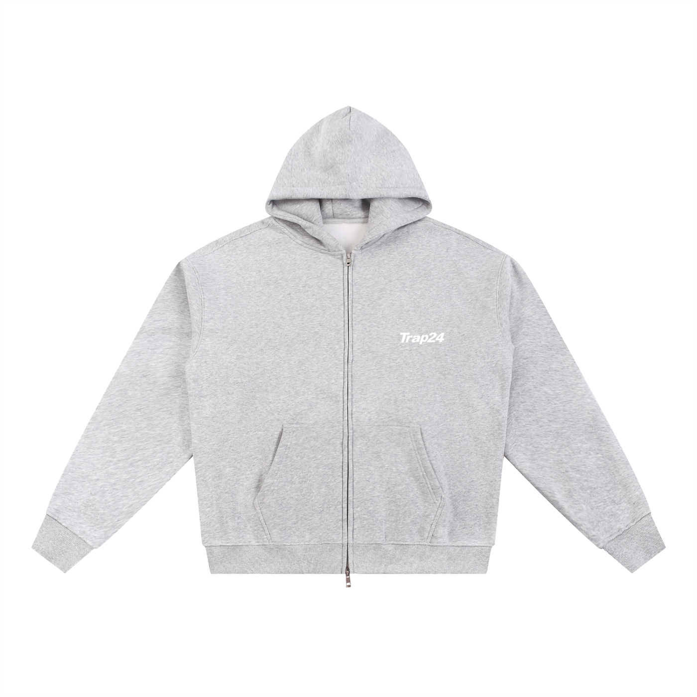 TRAP24 Essential Fleece Zip-Through Hoodie