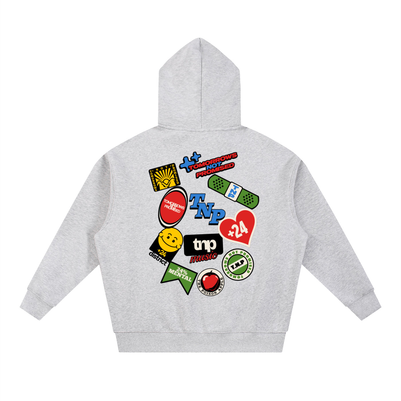 BAG PATCH Oversized Boxy Fit Fleece Hoodie