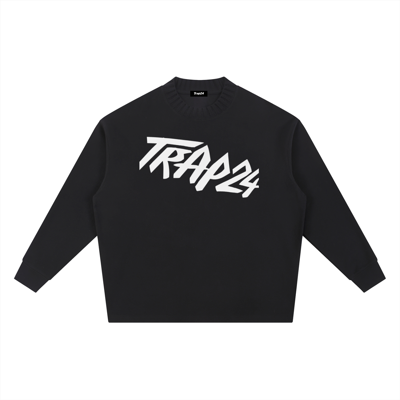 trap24 Knitted Round Neck Oversize Sweatshirt