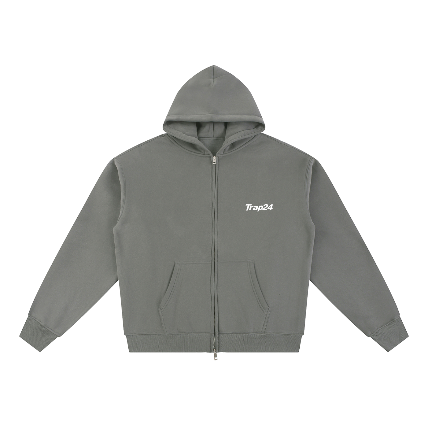 TRAP24 Essential Fleece Zip-Through Hoodie