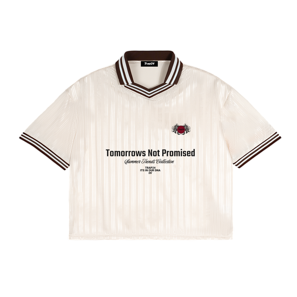 TRAP24 Contrast Stripes Polo Collar T-Shirt