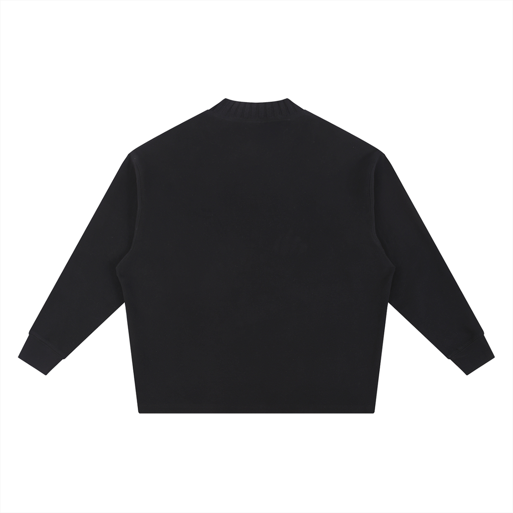 trap24 Knitted Round Neck Oversize Sweatshirt