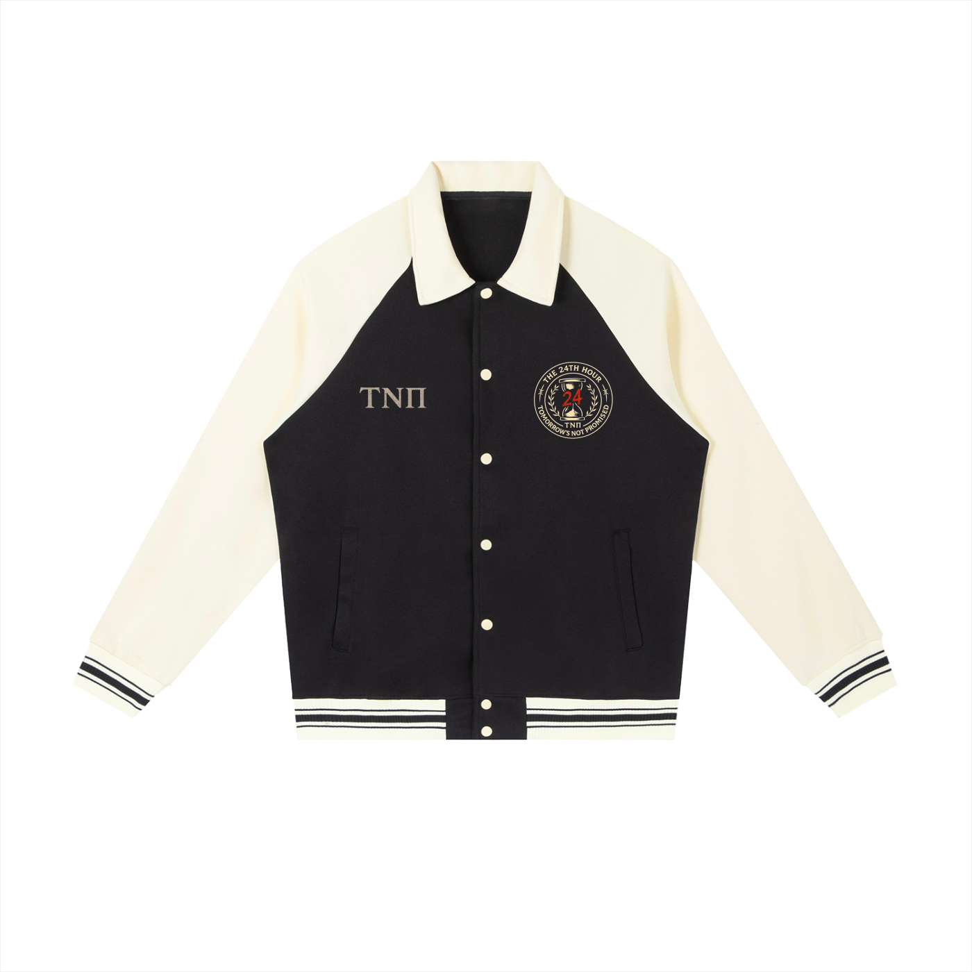 TNP fraternity Contrast Raglan Sleeve varsity Jacket