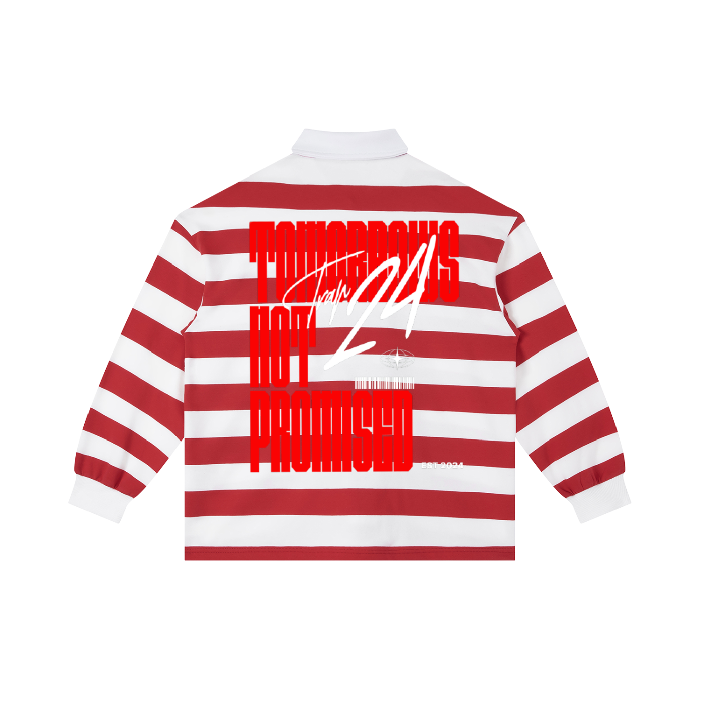 rugby graphic Color Block Stripe Polo Shirt