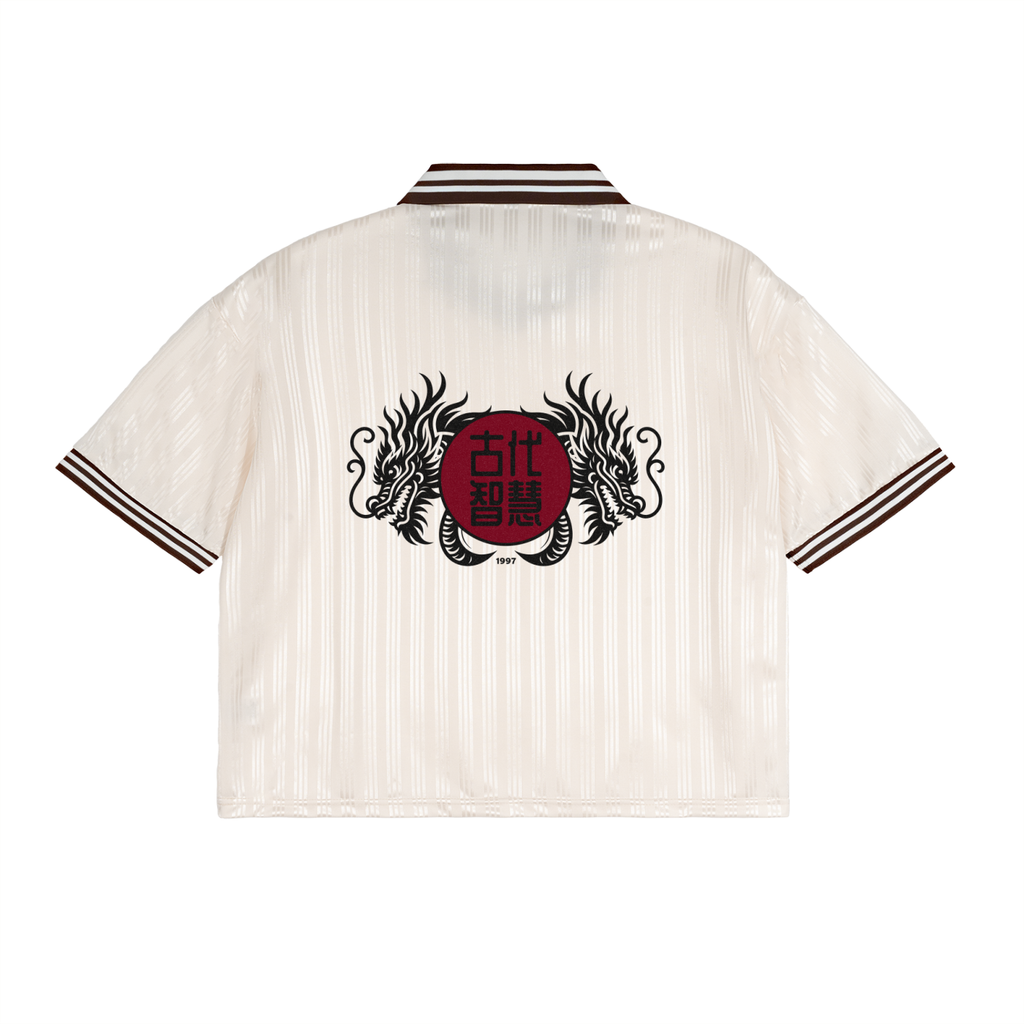TRAP24 Contrast Stripes Polo Collar T-Shirt