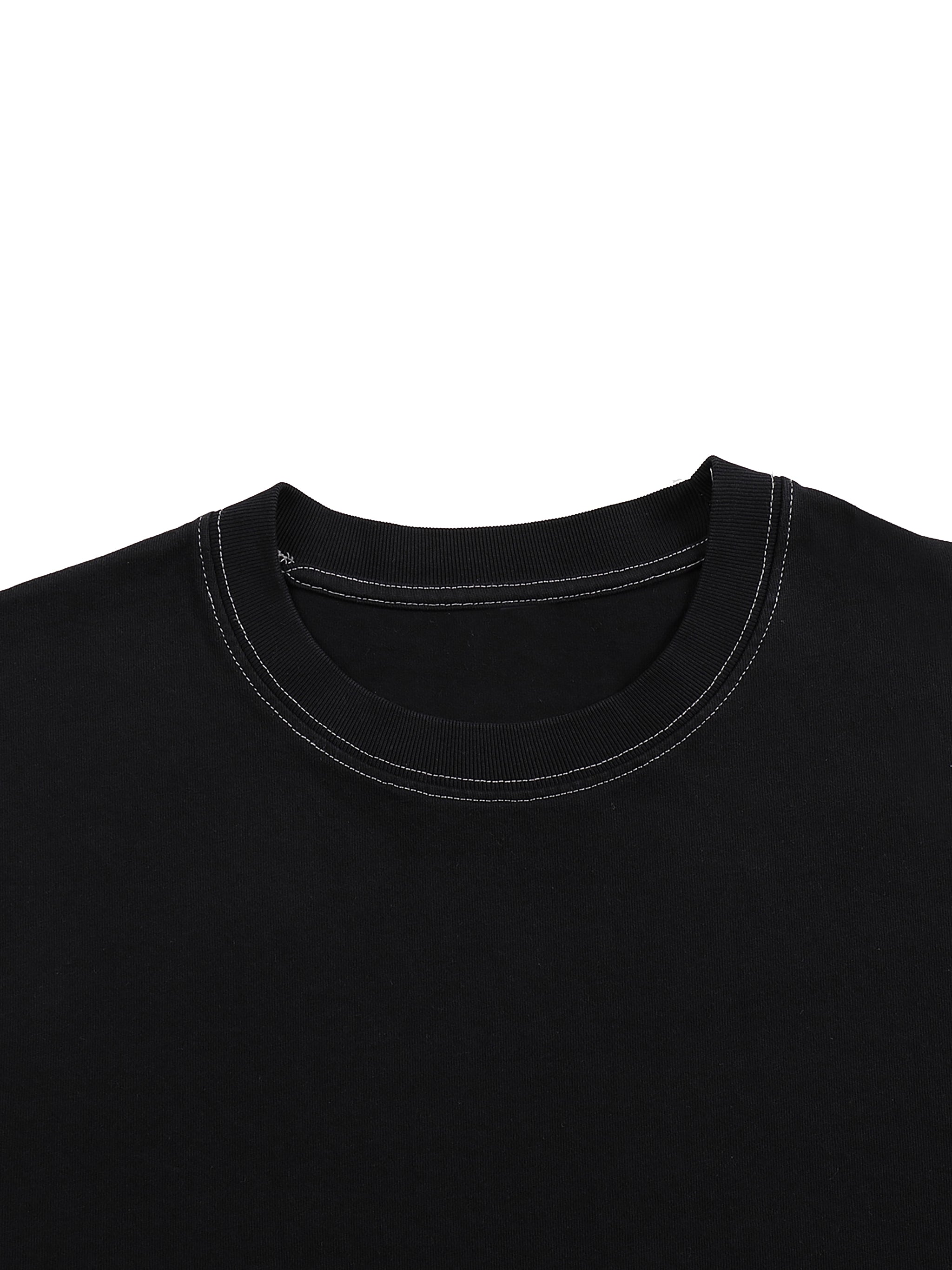 TRAP 24  Contrast-Stitched Cotton T-Shirt