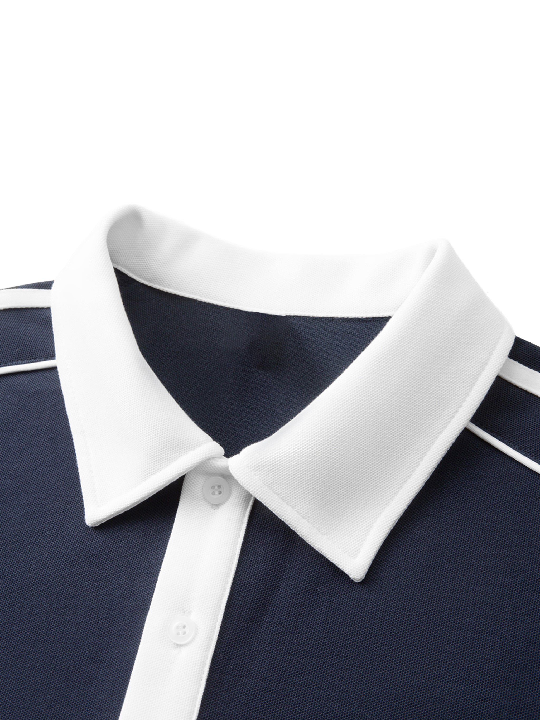 TNP BEACH CLUB Contrast Collar Short-Sleeve Polo Shirt
