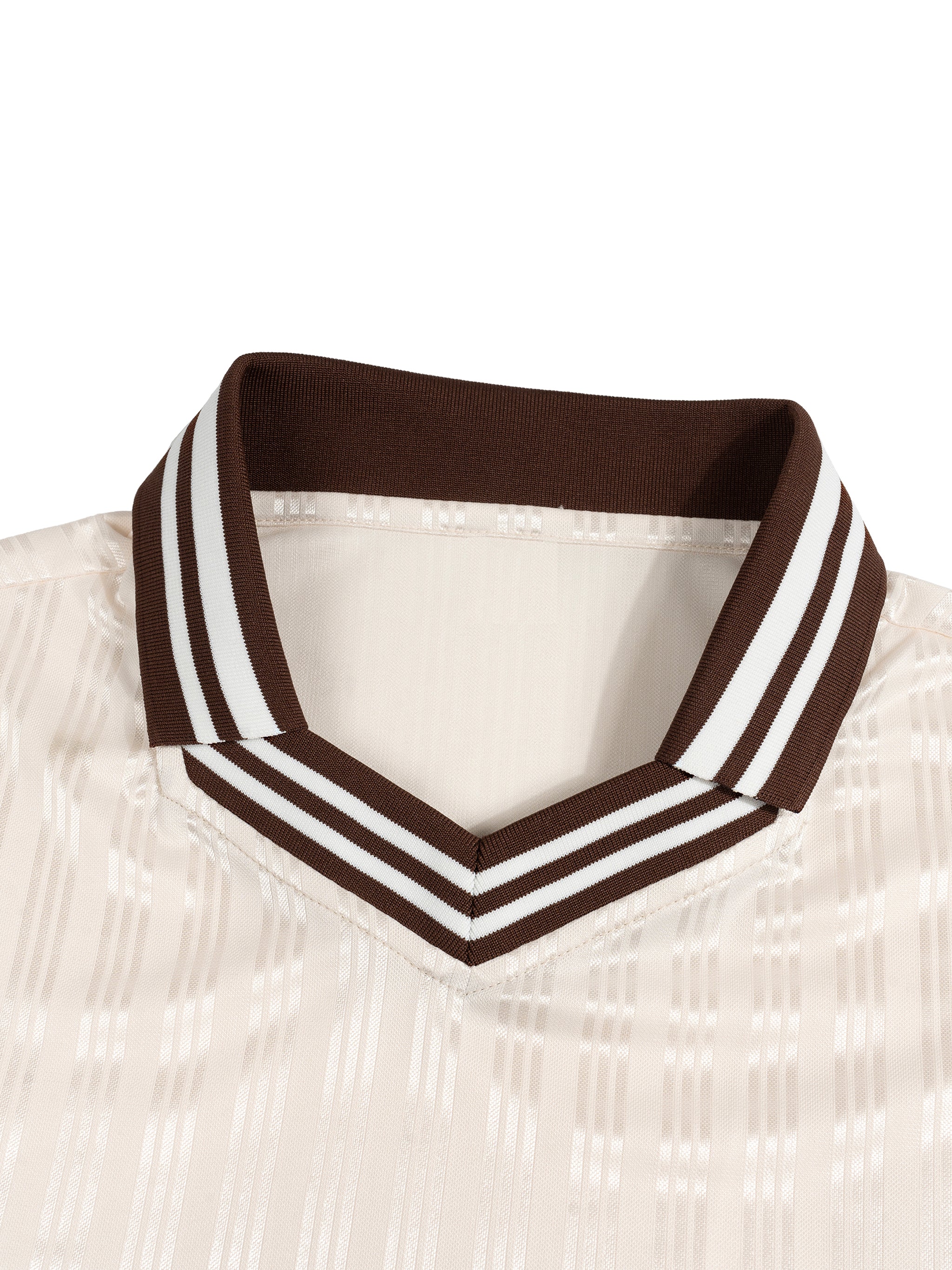 Contrast Stripes Polo Collar T-Shirt