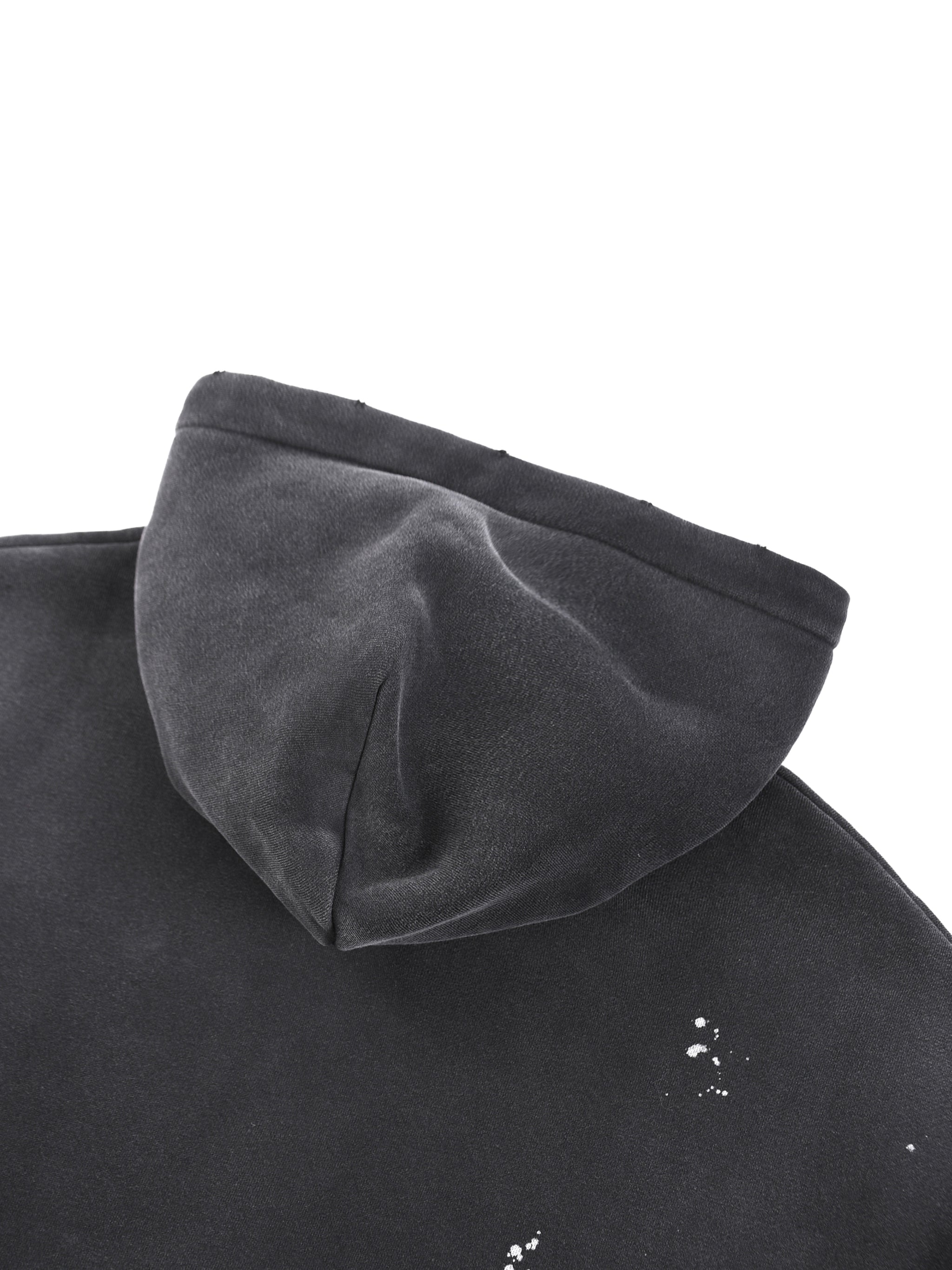 trap24 graphic Vintage Washed Frayed Fleece Hoodie