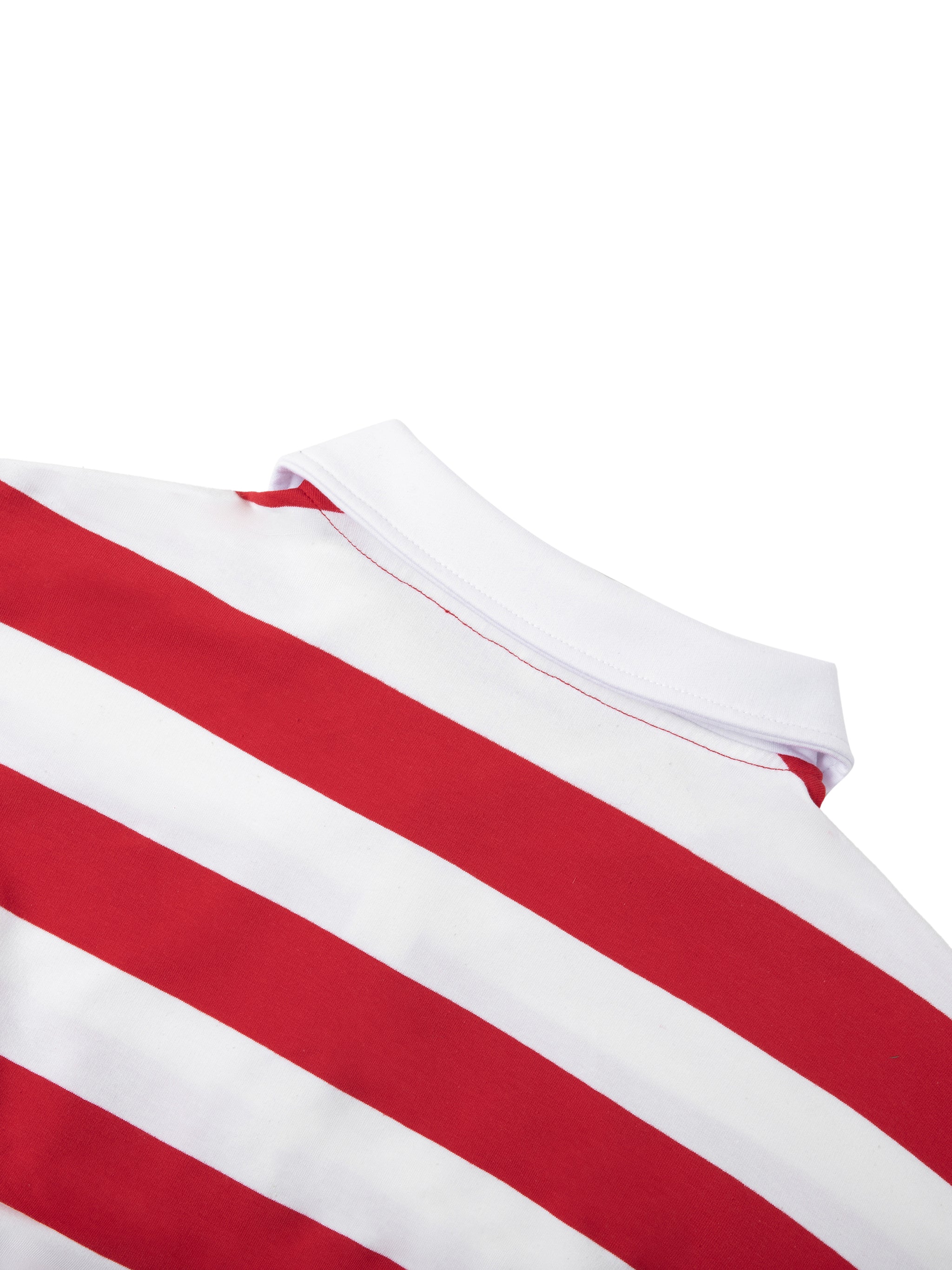 rugby graphic Color Block Stripe Polo Shirt