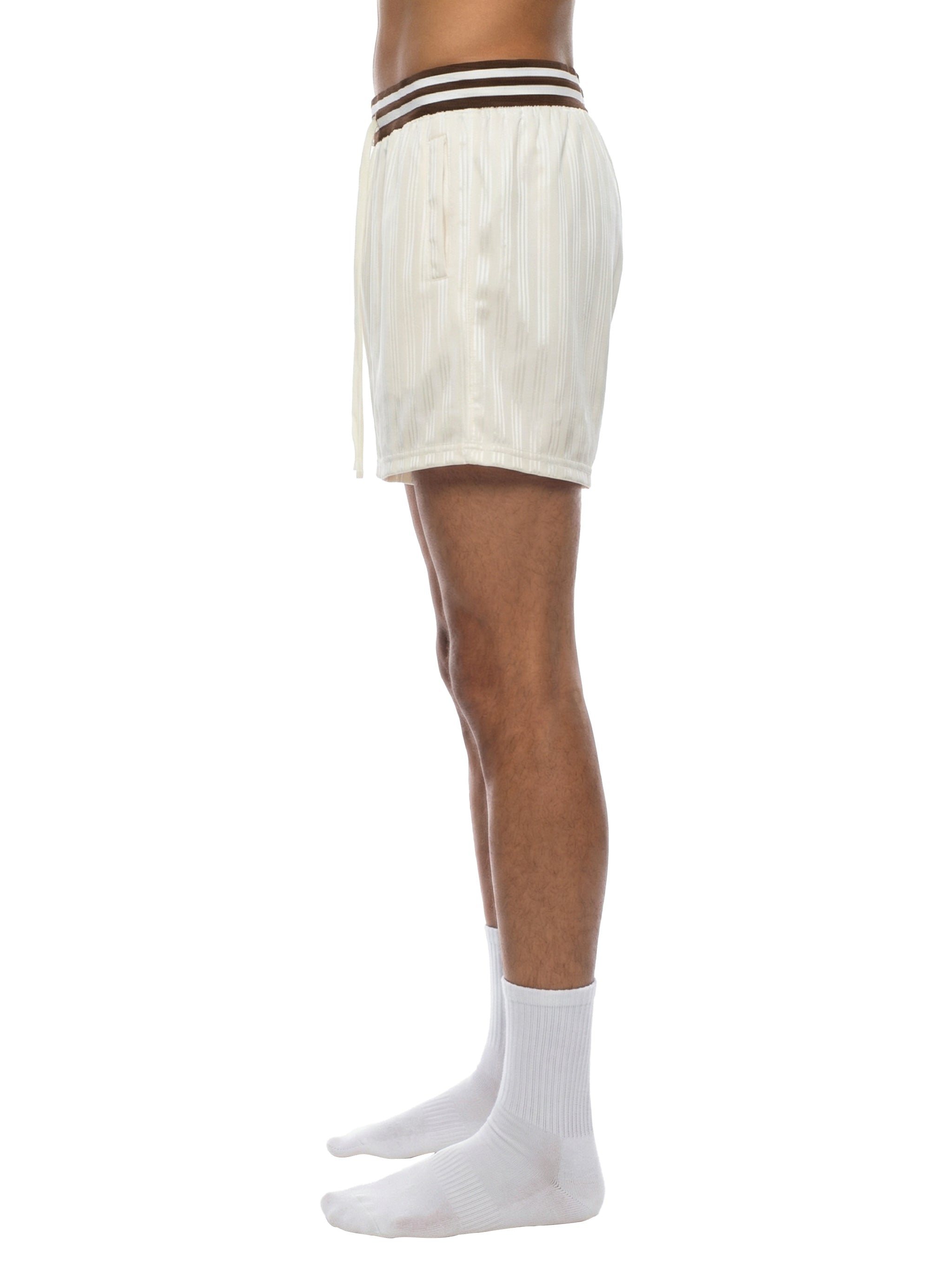 TRAP24 Unisex Striped Drawstring Shorts